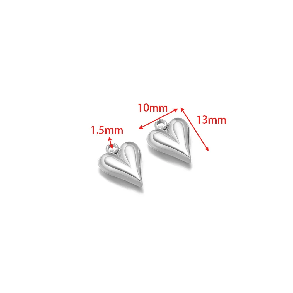 Stainless Steel Heart Love Pendant Electroplated Jewelry Accessories For Necklace And Bracelet - Image 32