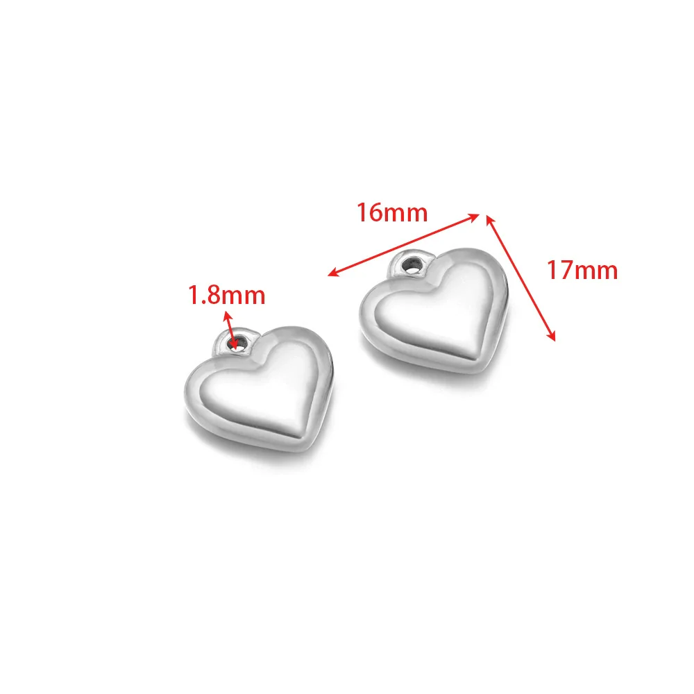 Stainless Steel Heart Love Pendant Electroplated Jewelry Accessories For Necklace And Bracelet - Image 33