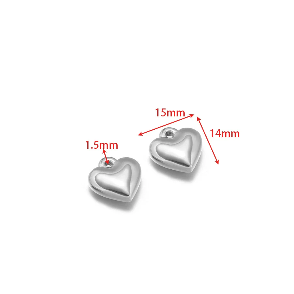 Stainless Steel Heart Love Pendant Electroplated Jewelry Accessories For Necklace And Bracelet - Image 34
