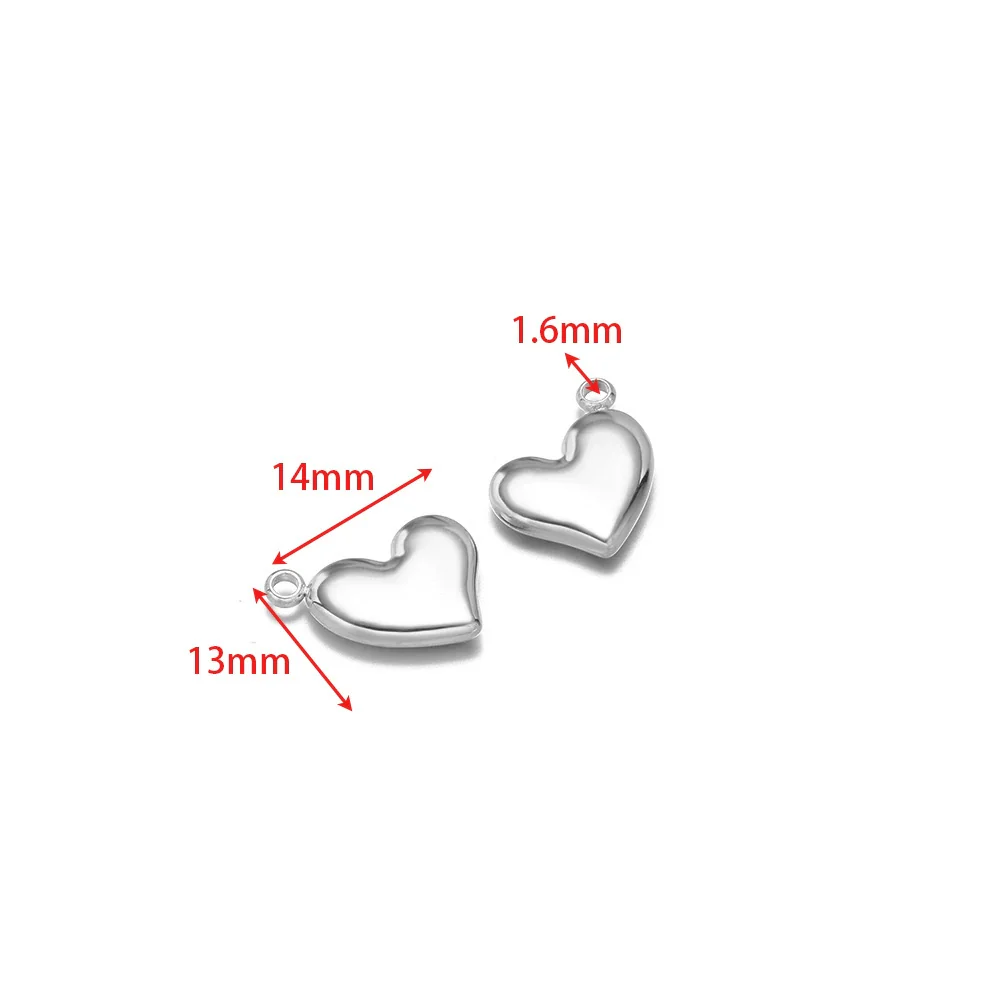 Stainless Steel Heart Love Pendant Electroplated Jewelry Accessories For Necklace And Bracelet - Image 35