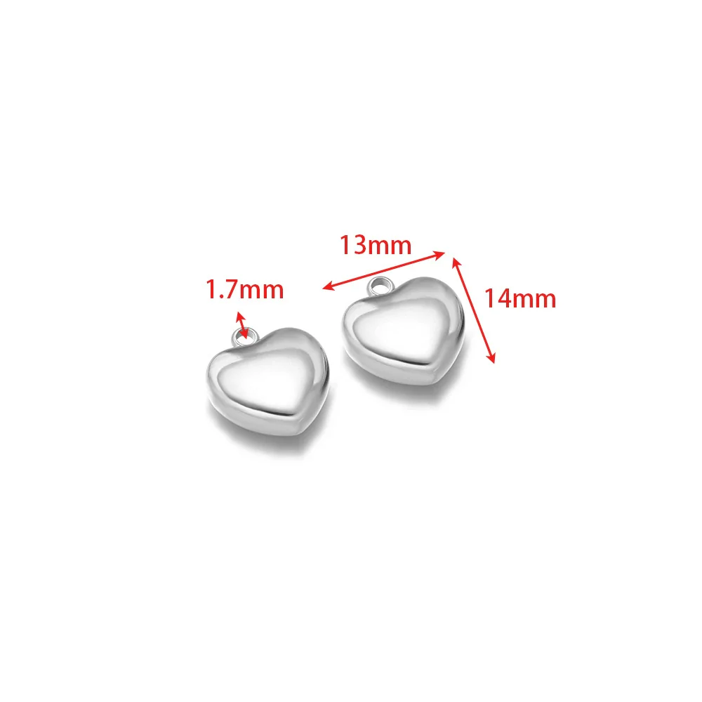 Stainless Steel Heart Love Pendant Electroplated Jewelry Accessories For Necklace And Bracelet - Image 36
