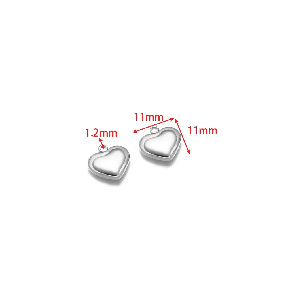 Stainless Steel Heart Love Pendant Electroplated Jewelry Accessories For Necklace And Bracelet - Image 37