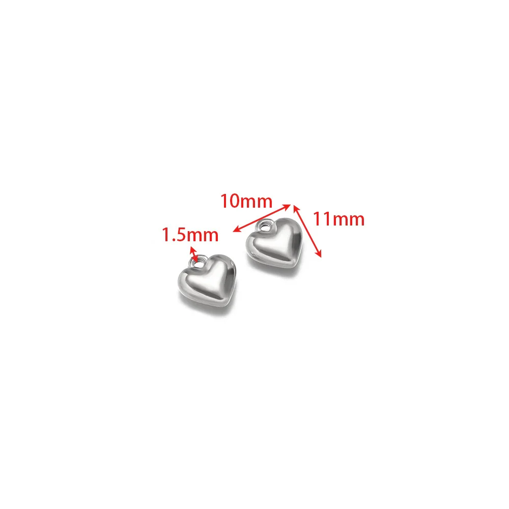 Stainless Steel Heart Love Pendant Electroplated Jewelry Accessories For Necklace And Bracelet - Image 38