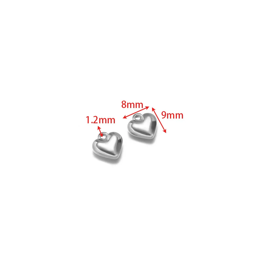 Stainless Steel Heart Love Pendant Electroplated Jewelry Accessories For Necklace And Bracelet - Image 39