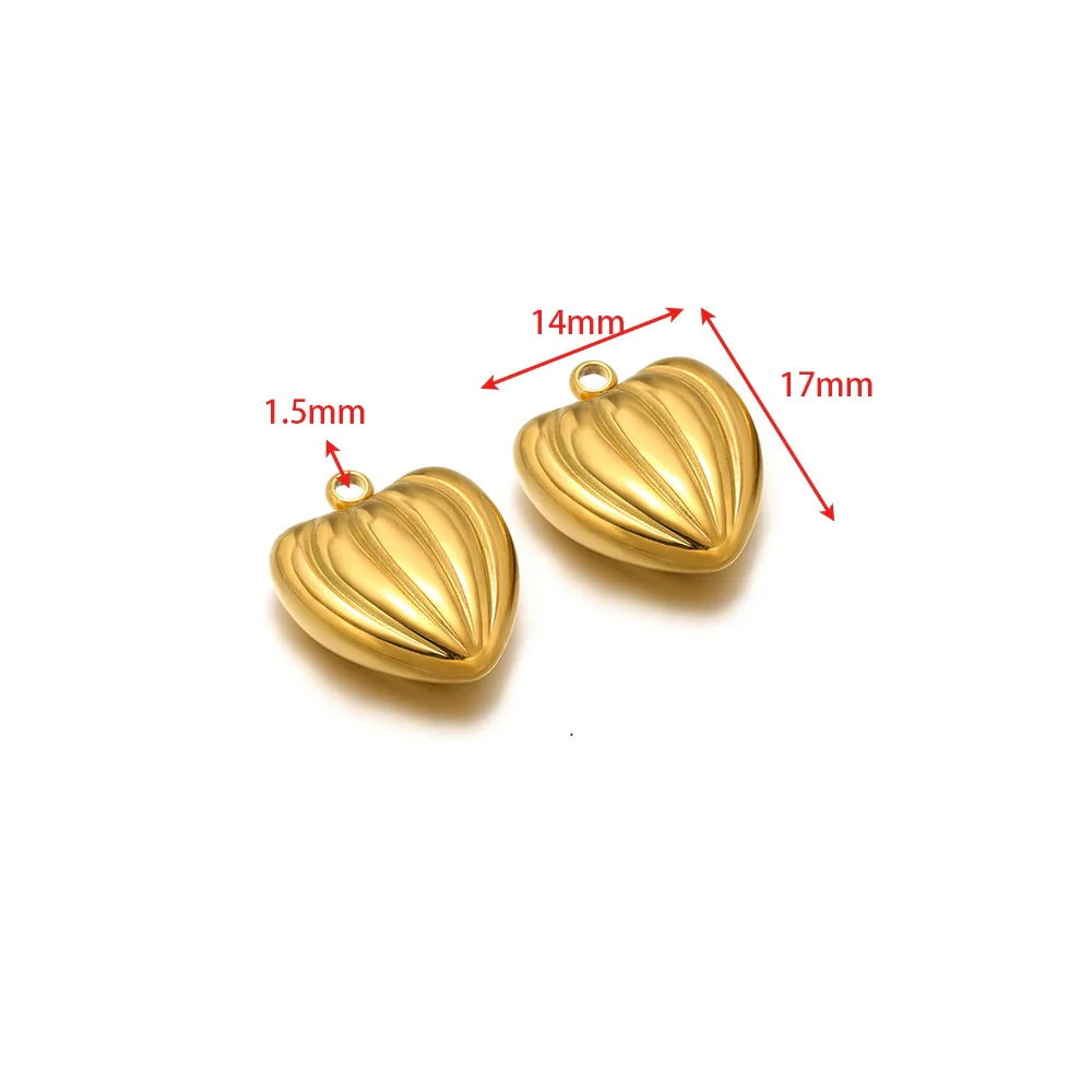 Stainless Steel Heart Love Pendant Electroplated Jewelry Accessories For Necklace And Bracelet - Image 6