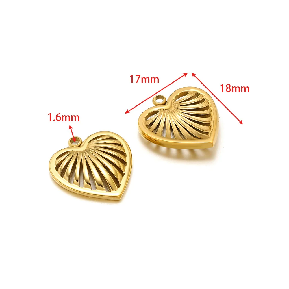 Stainless Steel Heart Love Pendant Electroplated Jewelry Accessories For Necklace And Bracelet - Image 7