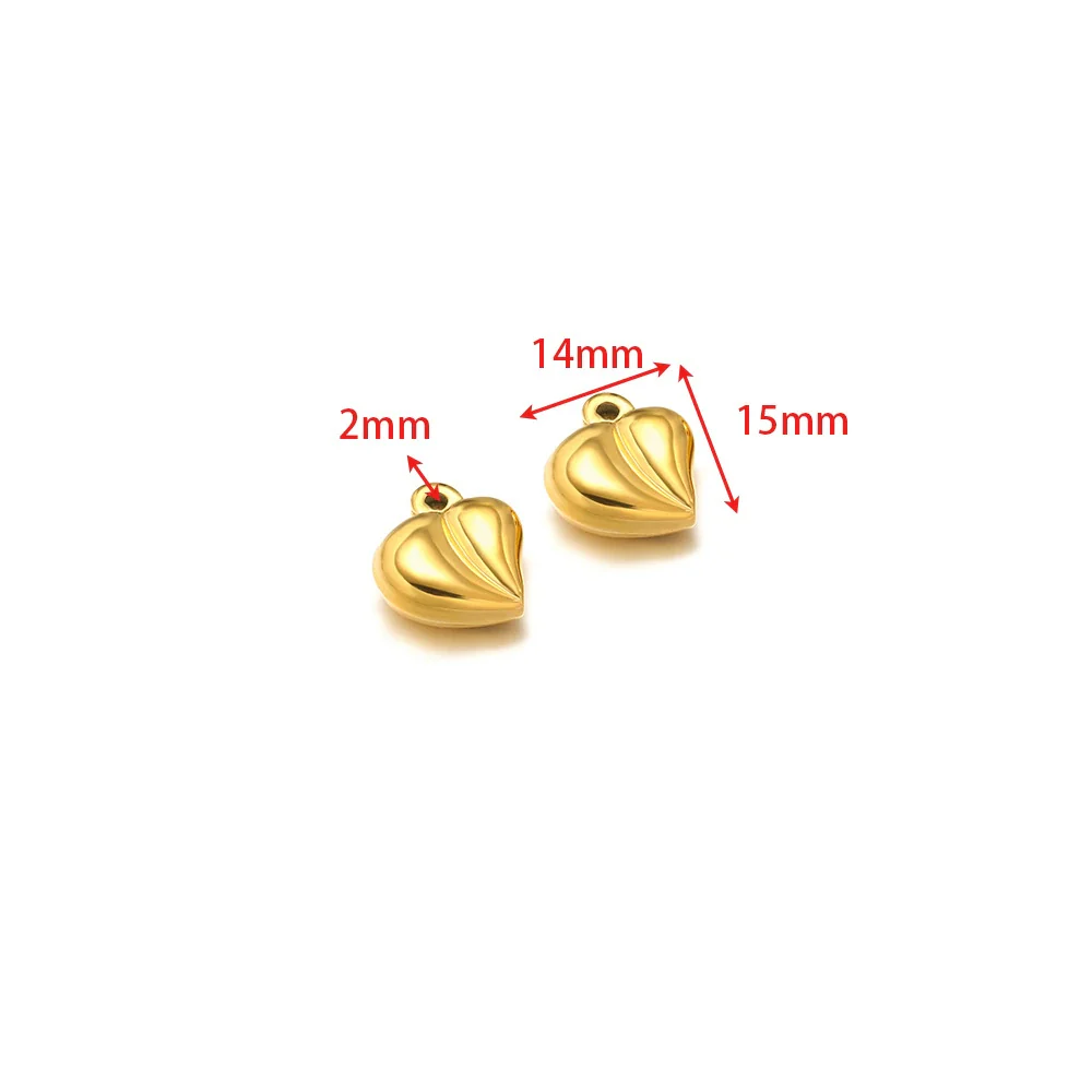 Stainless Steel Heart Love Pendant Electroplated Jewelry Accessories For Necklace And Bracelet - Image 8