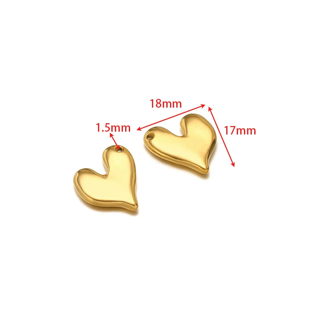 Stainless Steel Heart Love Pendant Electroplated Jewelry Accessories For Necklace And Bracelet - Image 9