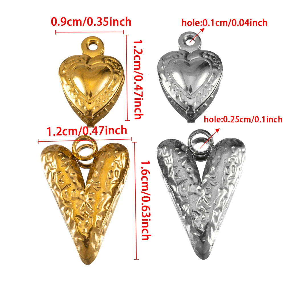 Stainless Steel Heart Pendant Jewelry Accessories With Electroplating And Retro Niche Simple Design - Image 2