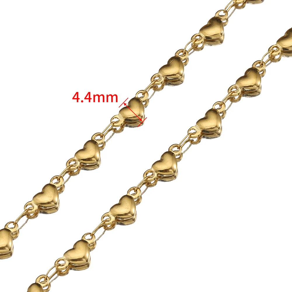 Stainless Steel Heart Shaped Handmade Electroplated Chain Necklace - Image 2