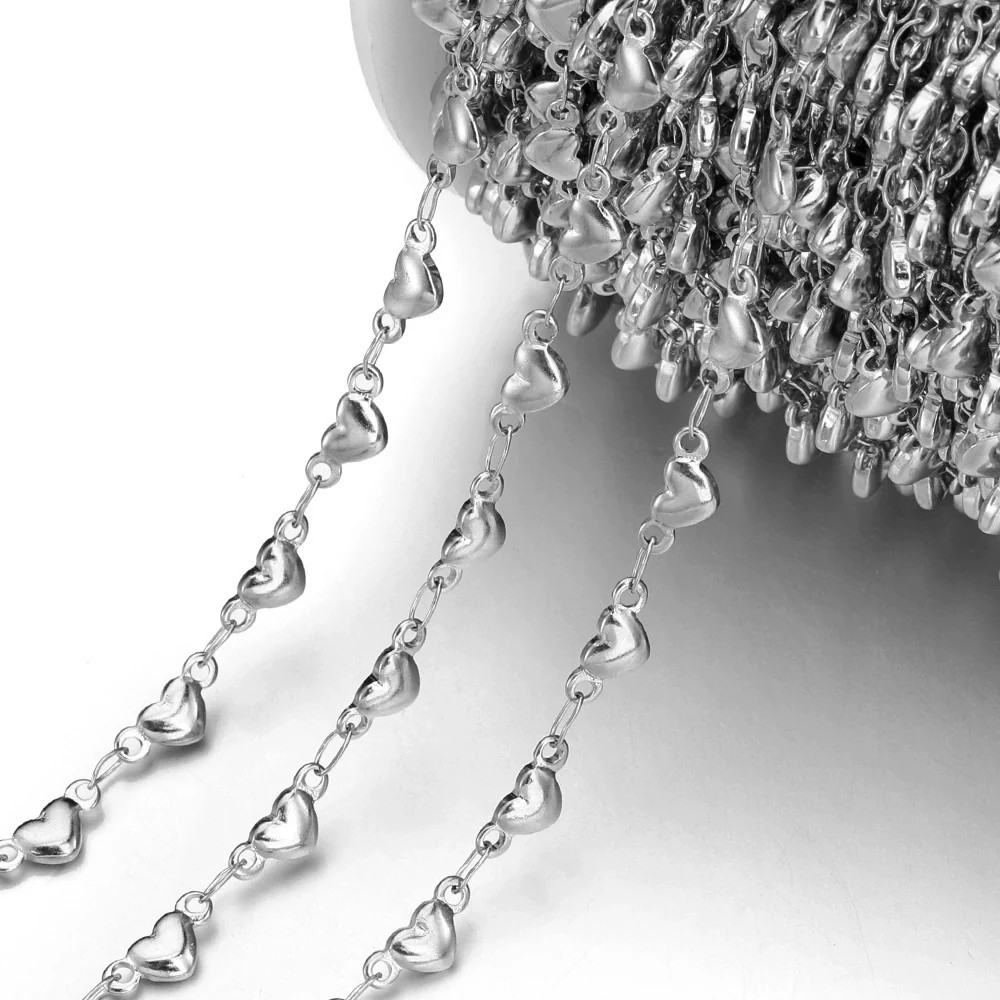Stainless Steel Heart Shaped Handmade Electroplated Chain Necklace - Image 6