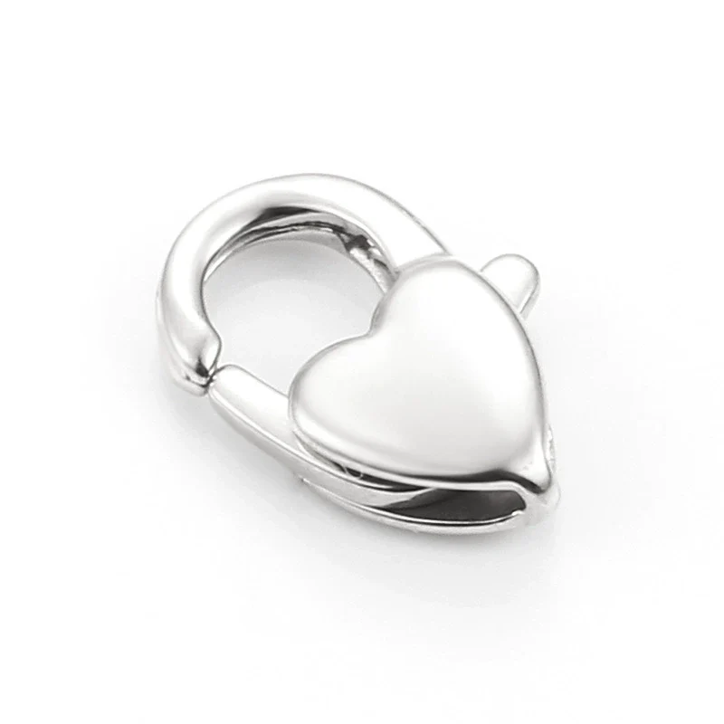 Stainless Steel Heart Shaped Lobster Buckle Vacuum Plated Love Connection Buckle For Necklace And Bracelet Accessories - Image 4