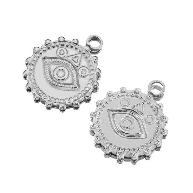 Stainless Steel Heart Shaped Vintage Jewelry Accessories Pendant With Electroplating - Image 21