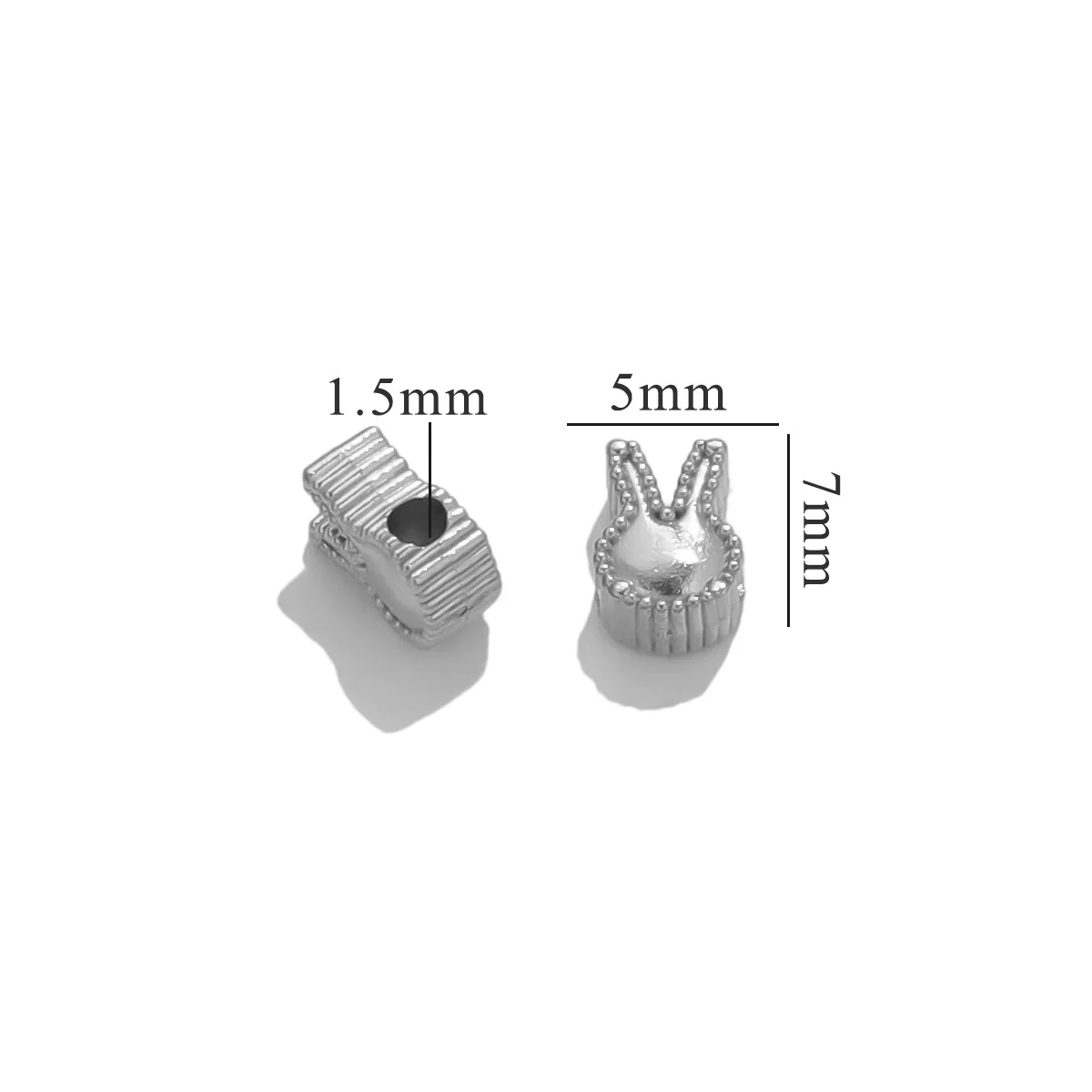 Stainless Steel Heart Water Drop Beaded Jewelry With Totem Pattern Electroplated Accessories - Image 26