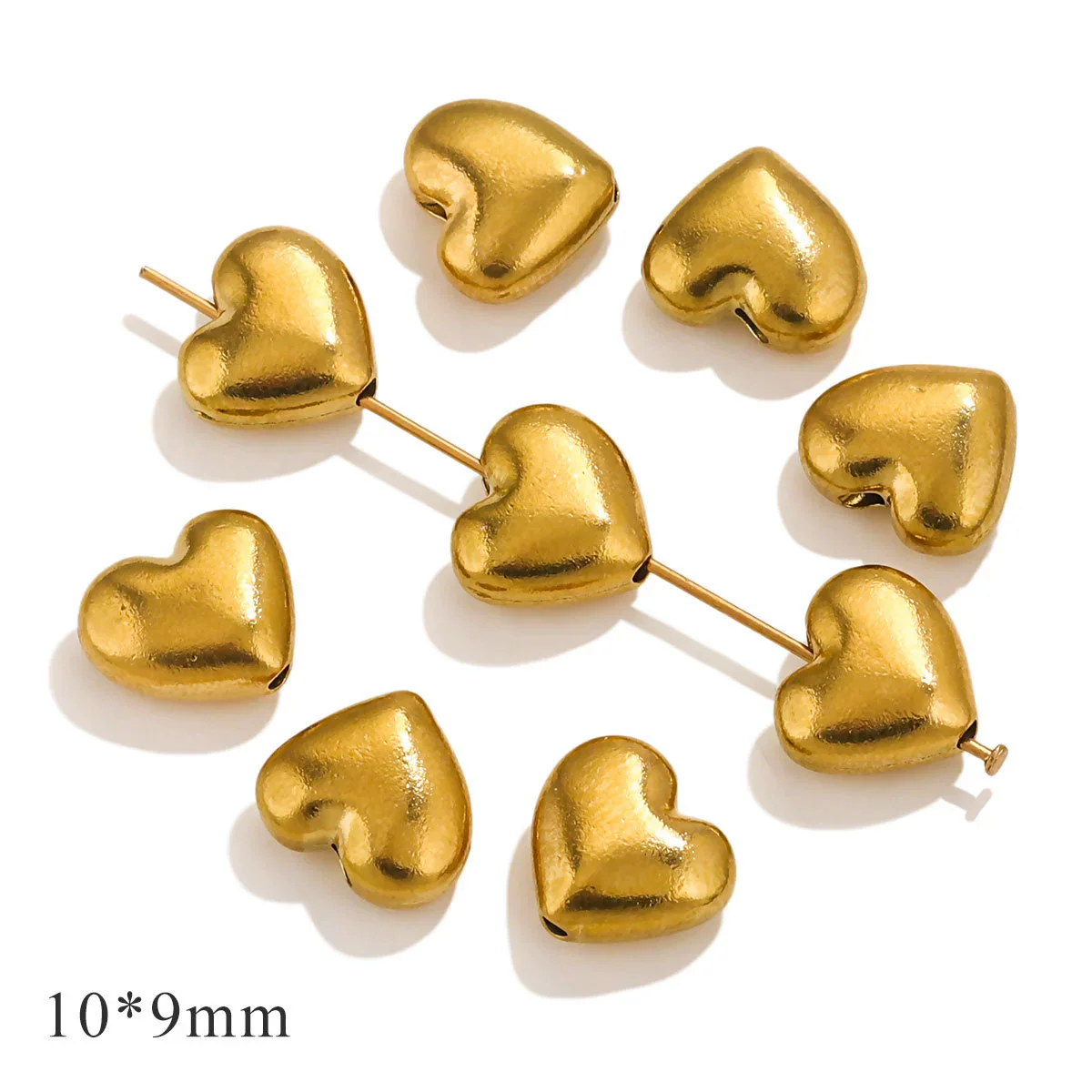 Stainless Steel Heart Water Drop Beaded Jewelry With Totem Pattern Electroplated Accessories - Image 9