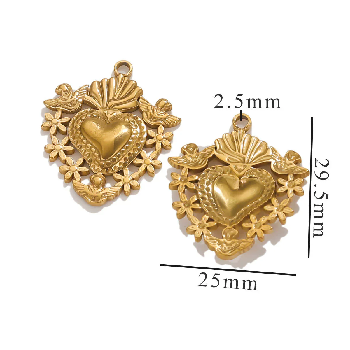 Stainless Steel High Fashion Love Pendant Jewelry Accessories With Electroplating - Image 10