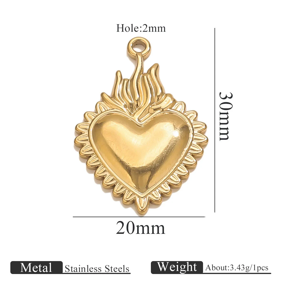 Stainless Steel High Fashion Love Pendant Jewelry Accessories With Electroplating - Image 12