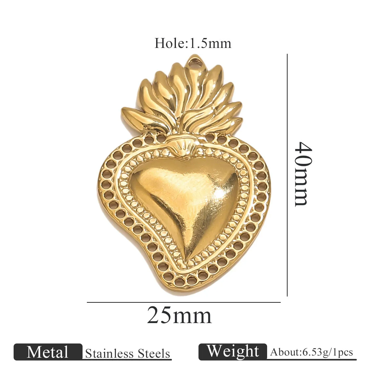 Stainless Steel High Fashion Love Pendant Jewelry Accessories With Electroplating - Image 14