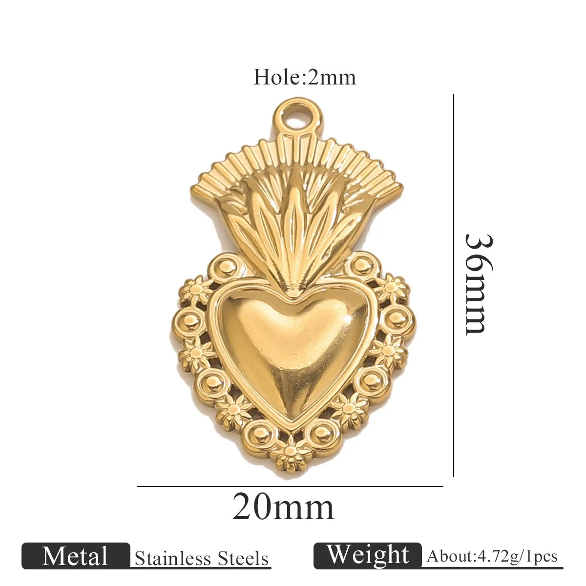 Stainless Steel High Fashion Love Pendant Jewelry Accessories With Electroplating - Image 16