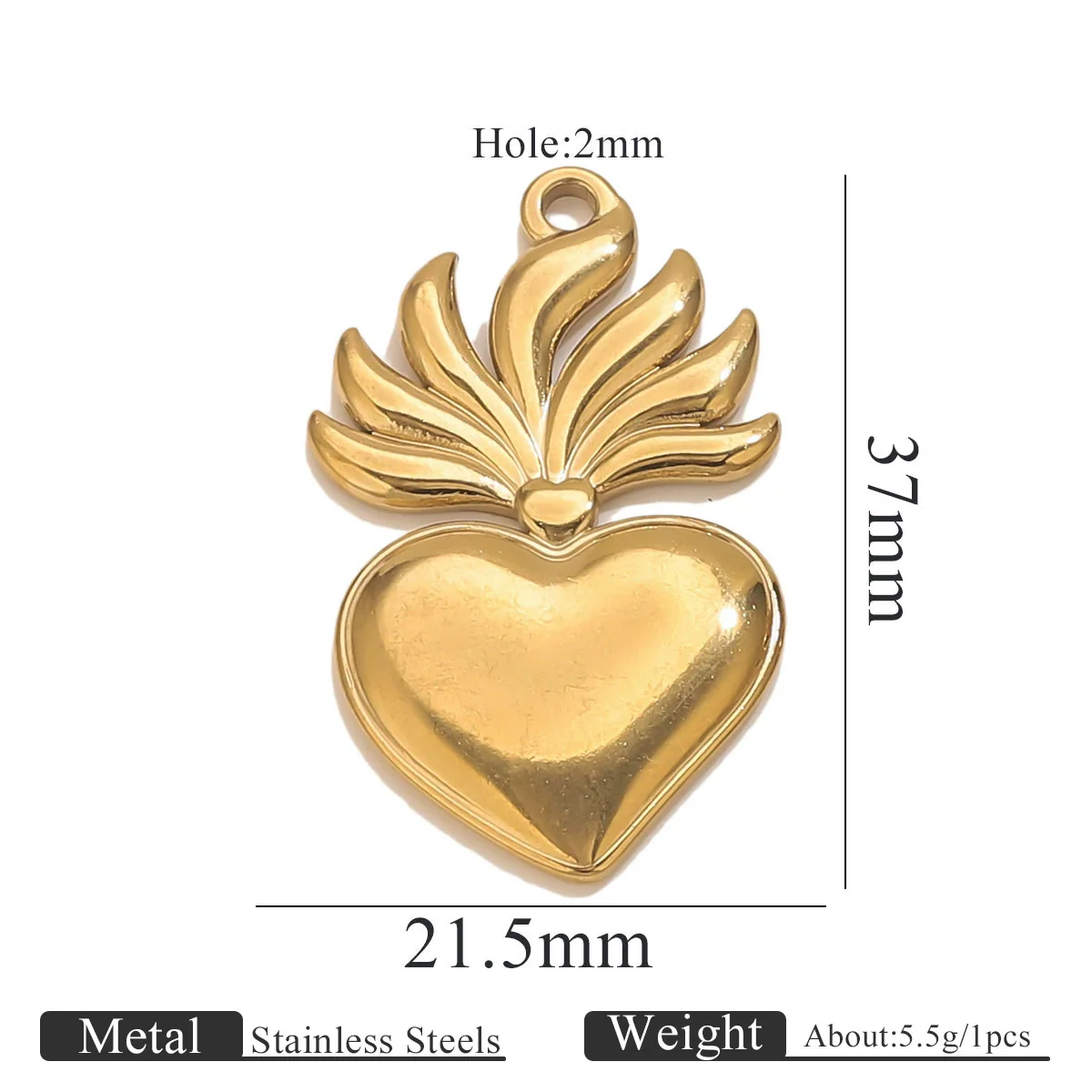 Stainless Steel High Fashion Love Pendant Jewelry Accessories With Electroplating - Image 17
