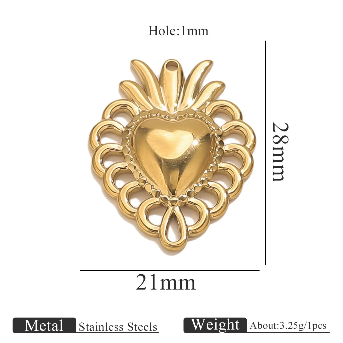 Stainless Steel High Fashion Love Pendant Jewelry Accessories With Electroplating - Image 18