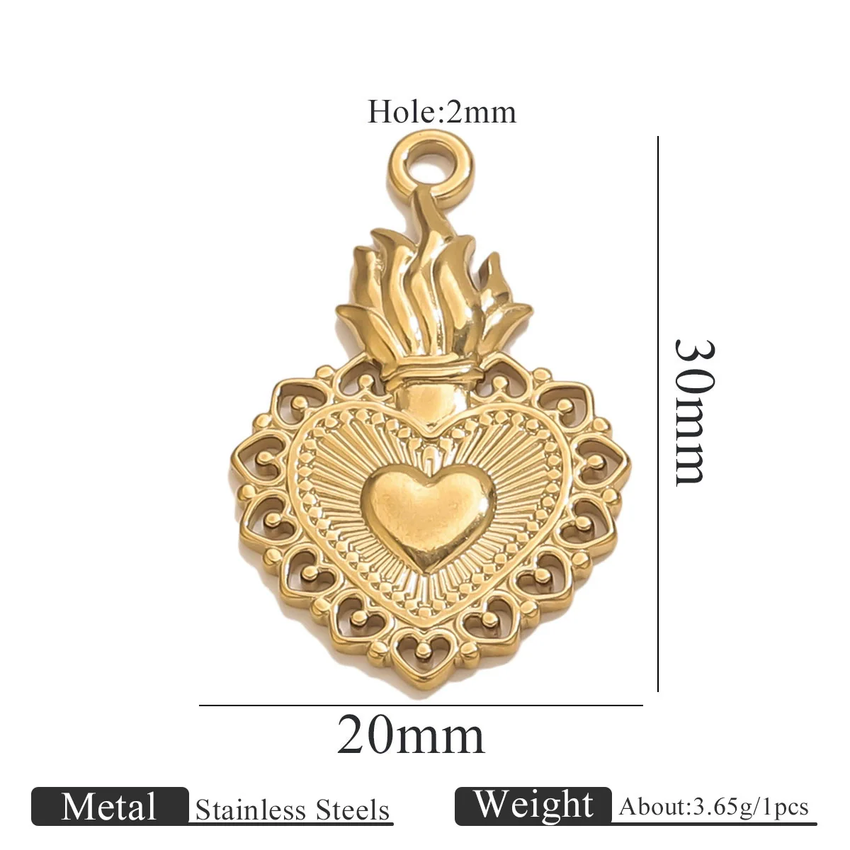 Stainless Steel High Fashion Love Pendant Jewelry Accessories With Electroplating - Image 19