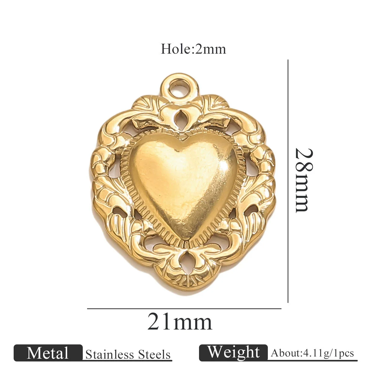 Stainless Steel High Fashion Love Pendant Jewelry Accessories With Electroplating - Image 21