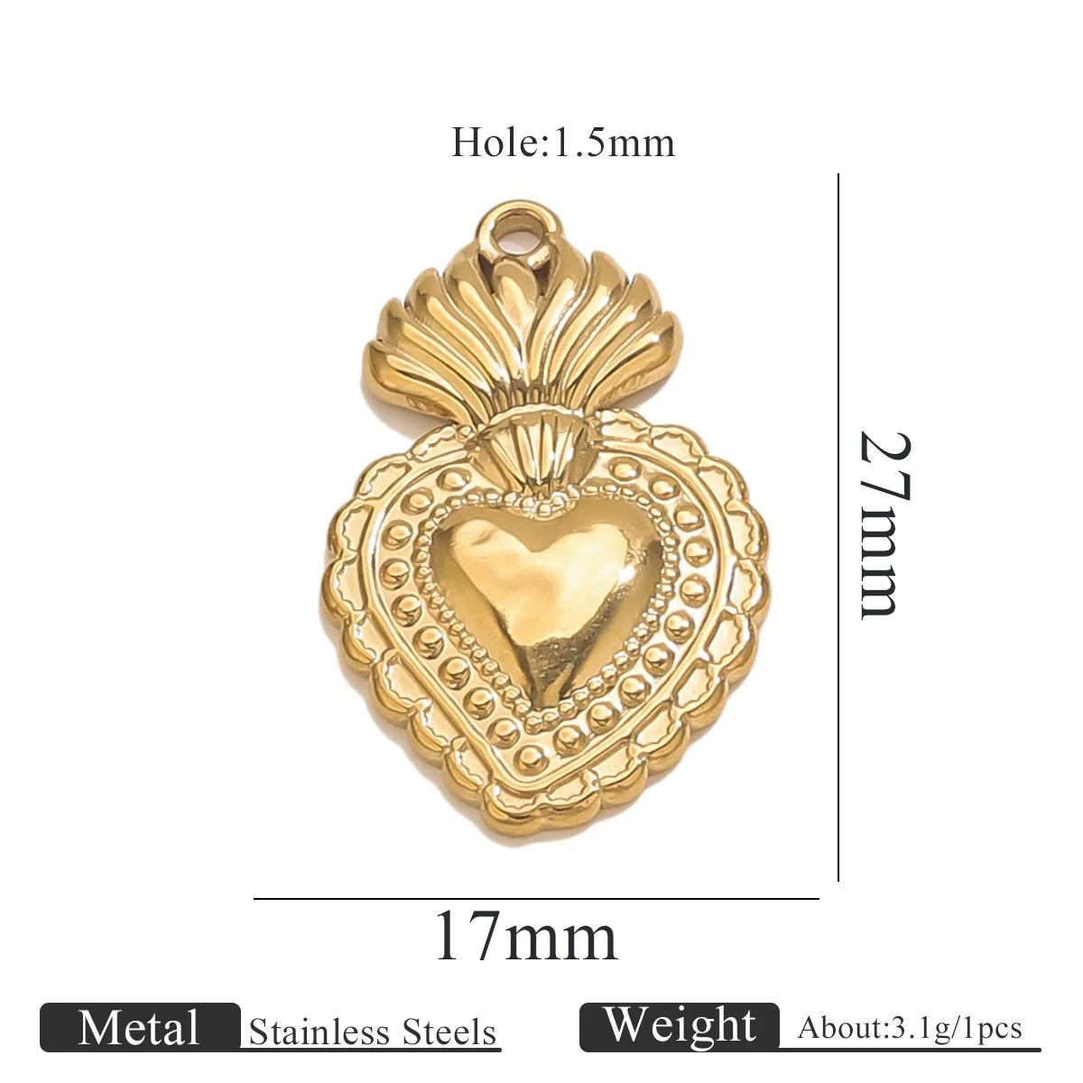 Stainless Steel High Fashion Love Pendant Jewelry Accessories With Electroplating - Image 22