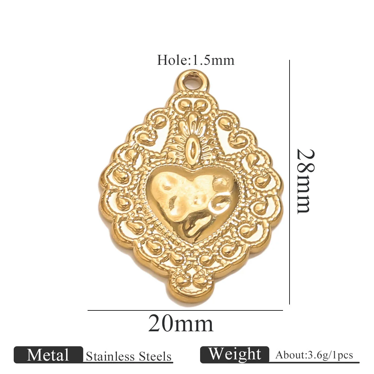 Stainless Steel High Fashion Love Pendant Jewelry Accessories With Electroplating - Image 24
