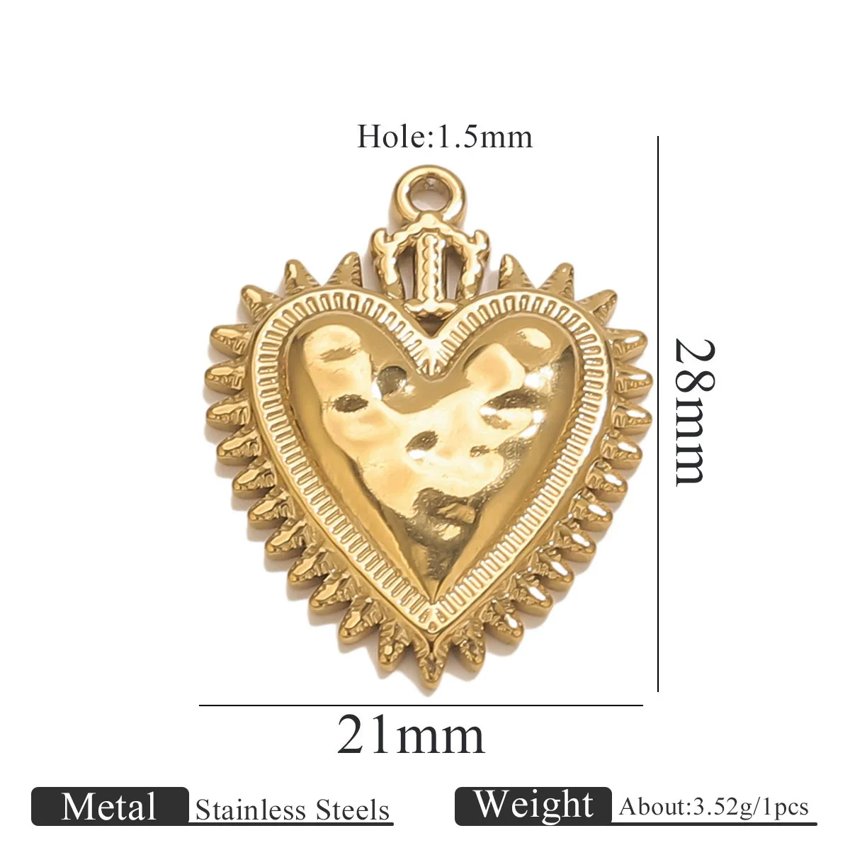 Stainless Steel High Fashion Love Pendant Jewelry Accessories With Electroplating - Image 25