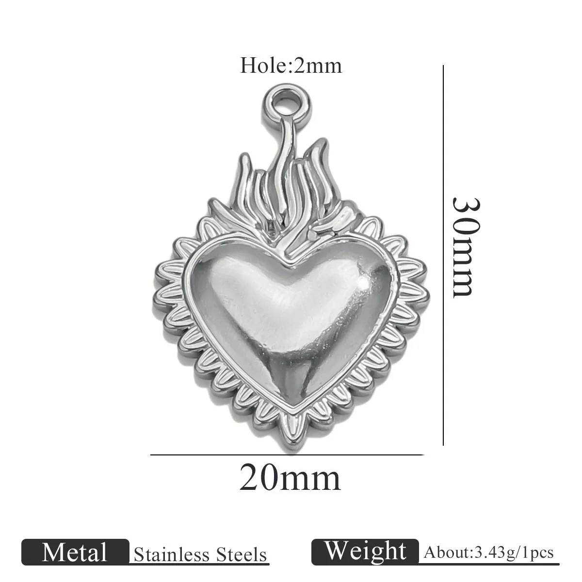Stainless Steel High Fashion Love Pendant Jewelry Accessories With Electroplating - Image 28