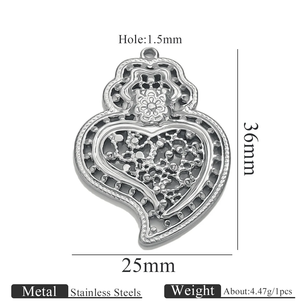 Stainless Steel High Fashion Love Pendant Jewelry Accessories With Electroplating - Image 29