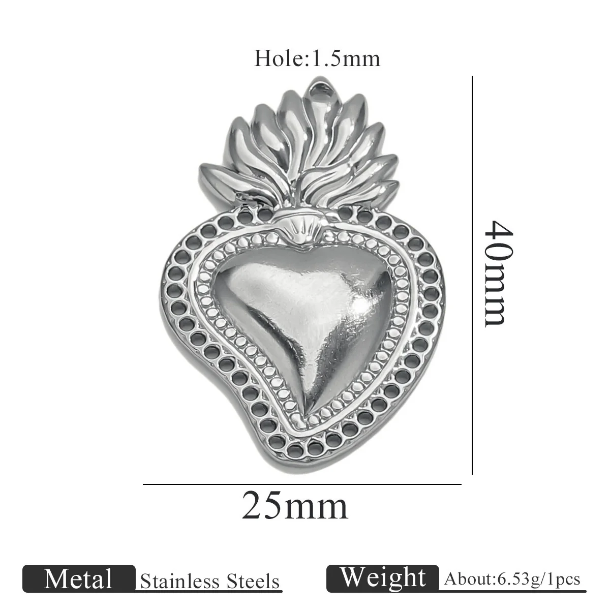 Stainless Steel High Fashion Love Pendant Jewelry Accessories With Electroplating - Image 30