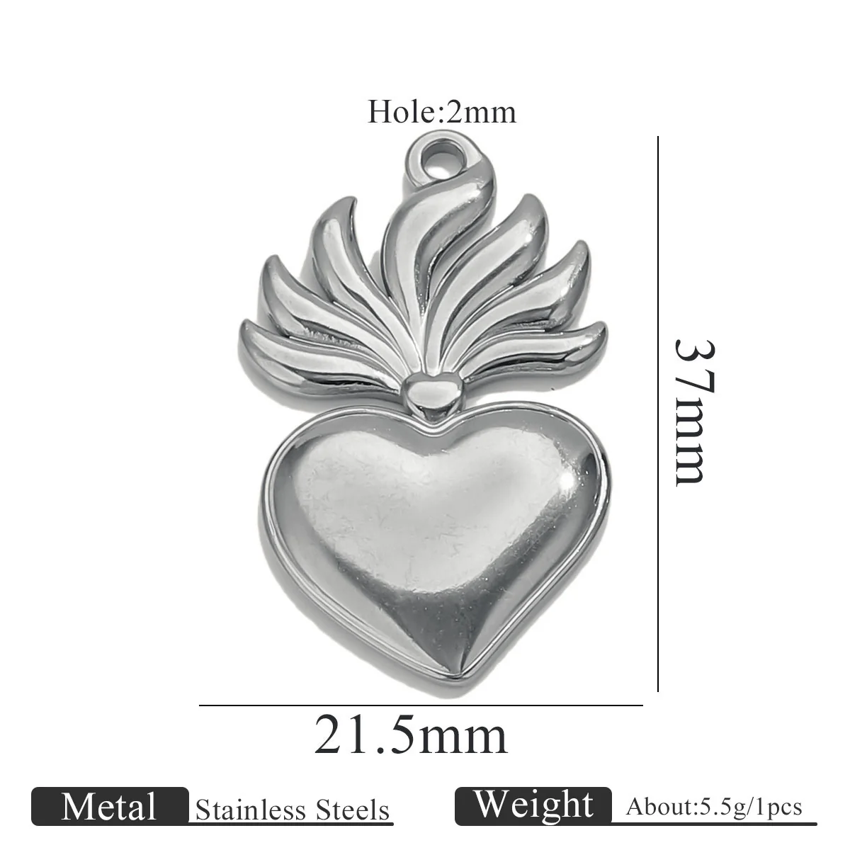 Stainless Steel High Fashion Love Pendant Jewelry Accessories With Electroplating - Image 33
