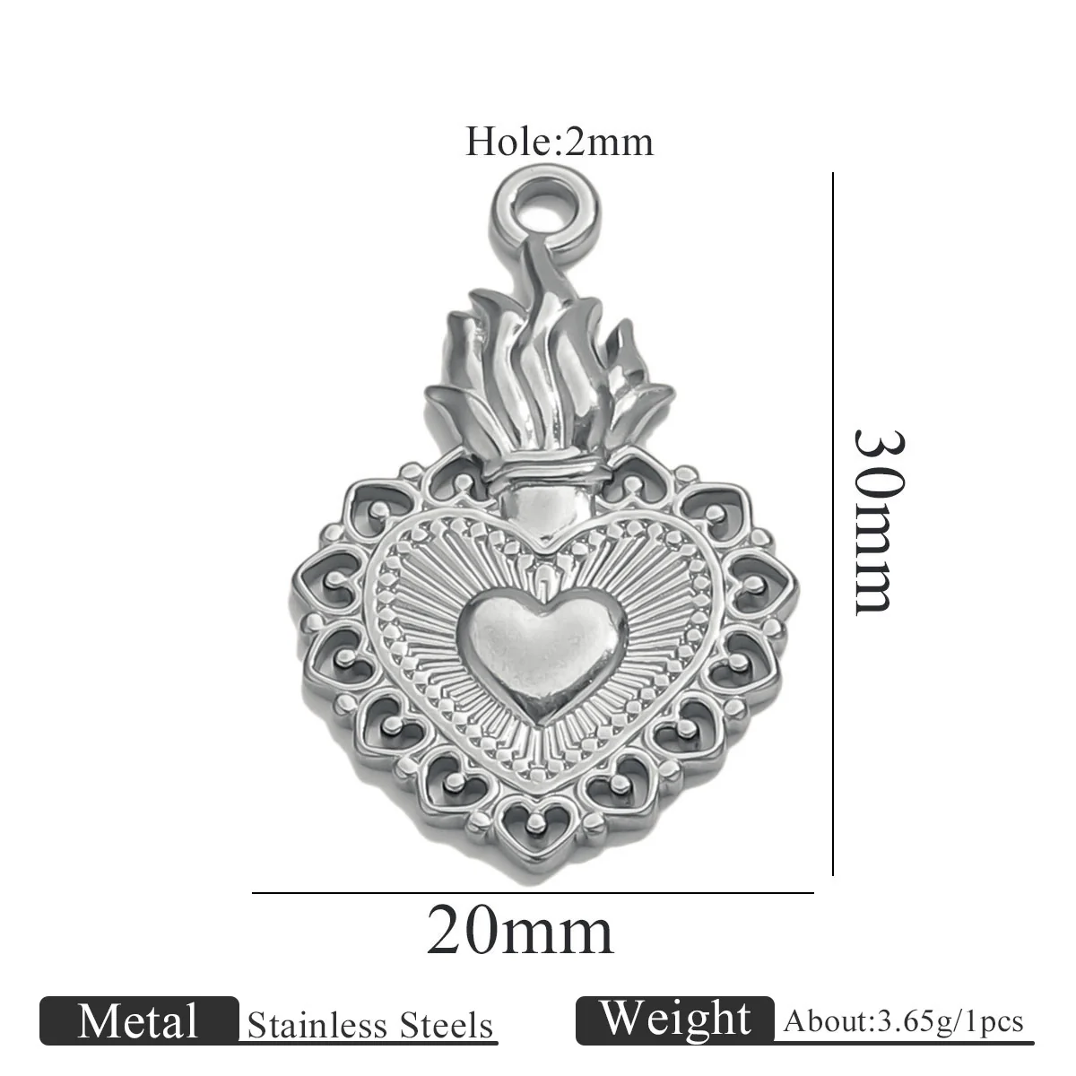 Stainless Steel High Fashion Love Pendant Jewelry Accessories With Electroplating - Image 35