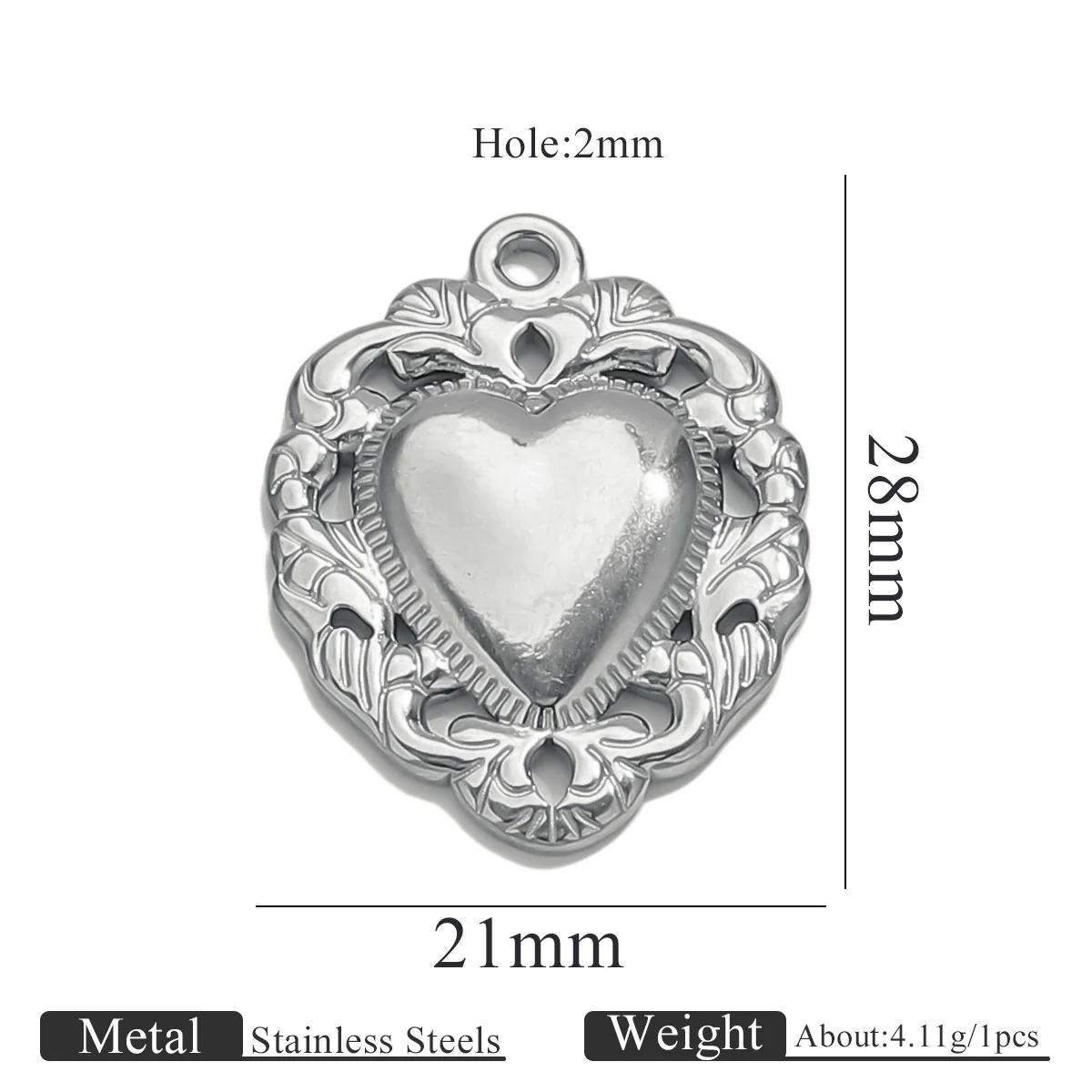 Stainless Steel High Fashion Love Pendant Jewelry Accessories With Electroplating - Image 37