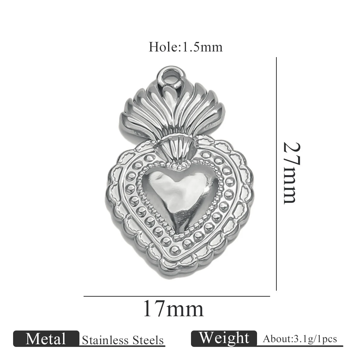 Stainless Steel High Fashion Love Pendant Jewelry Accessories With Electroplating - Image 38