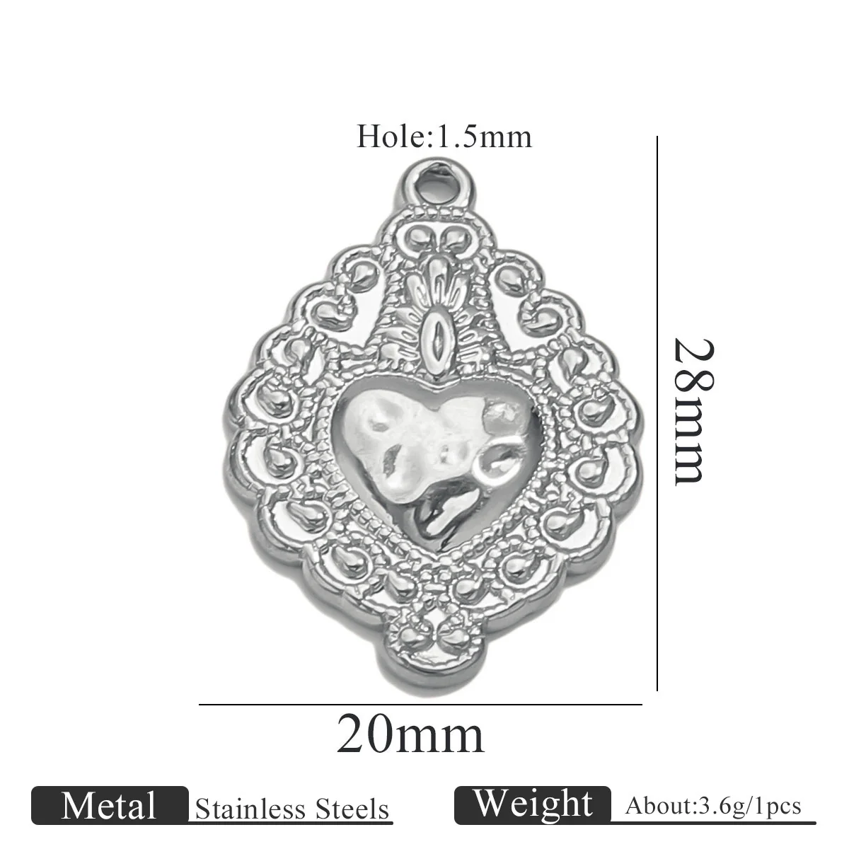 Stainless Steel High Fashion Love Pendant Jewelry Accessories With Electroplating - Image 40