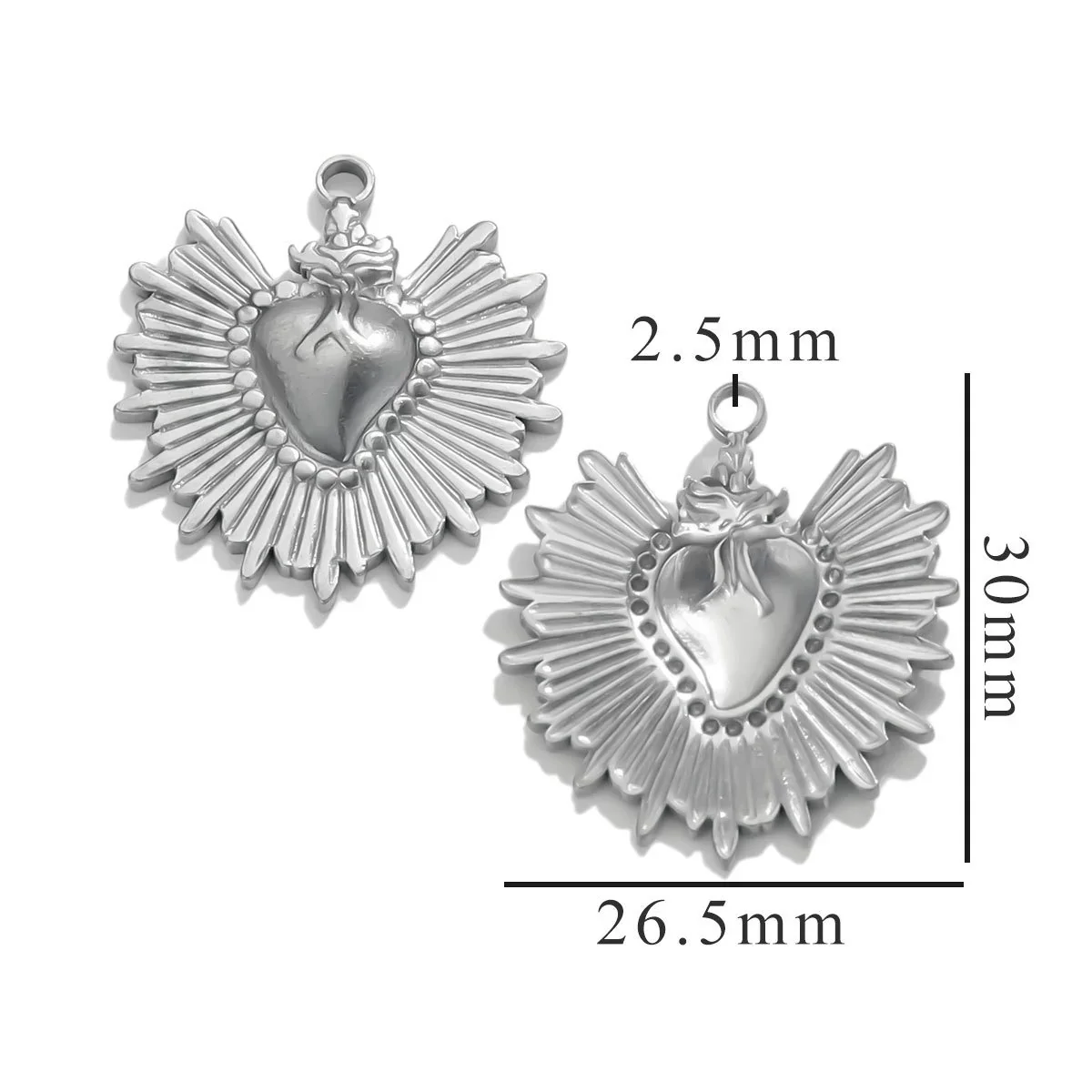 Stainless Steel High Fashion Love Pendant Jewelry Accessories With Electroplating - Image 6