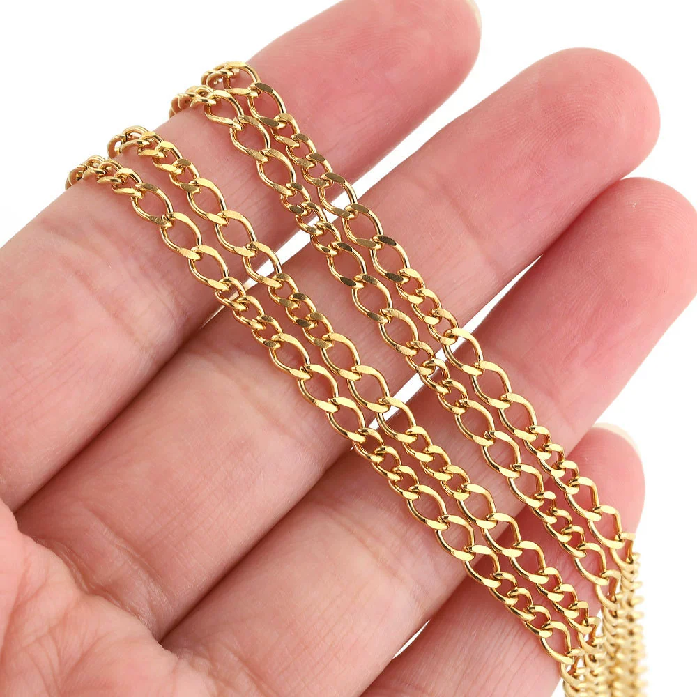 Stainless Steel Hip Hop Style Totem Pattern Oshaped Chain Jewelry Accessories Diy Handmade Pendant Necklace Bracelet - Image 4