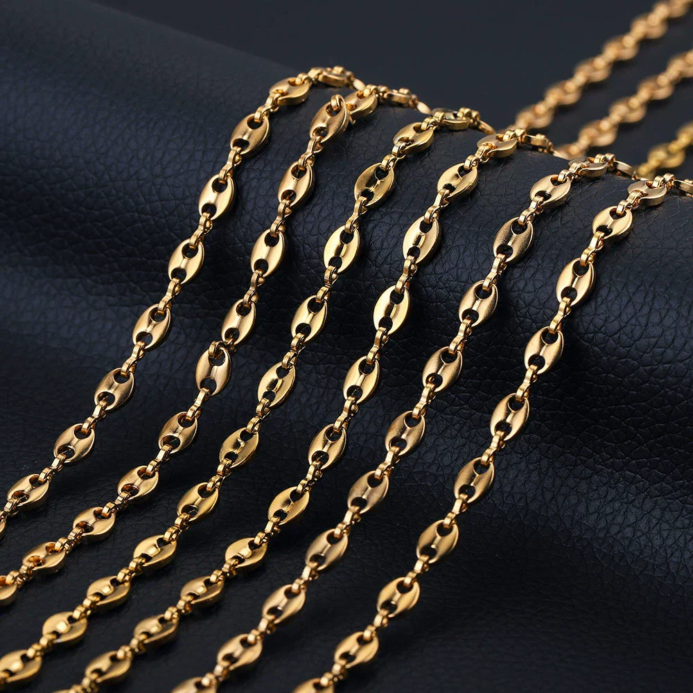 Stainless Steel Hip Hop Totem Pattern Chain Necklace And Bracelet Handmade Jewelry Supplies