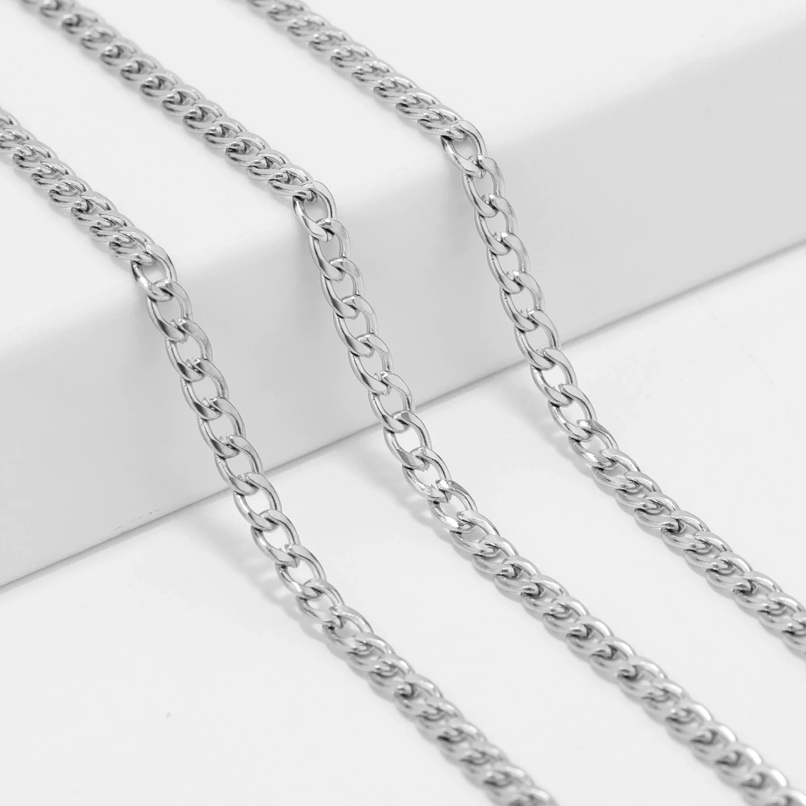 Stainless Steel Hiphop Grinding Chain With Circle Pattern And Electroplating Treatment - Image 4