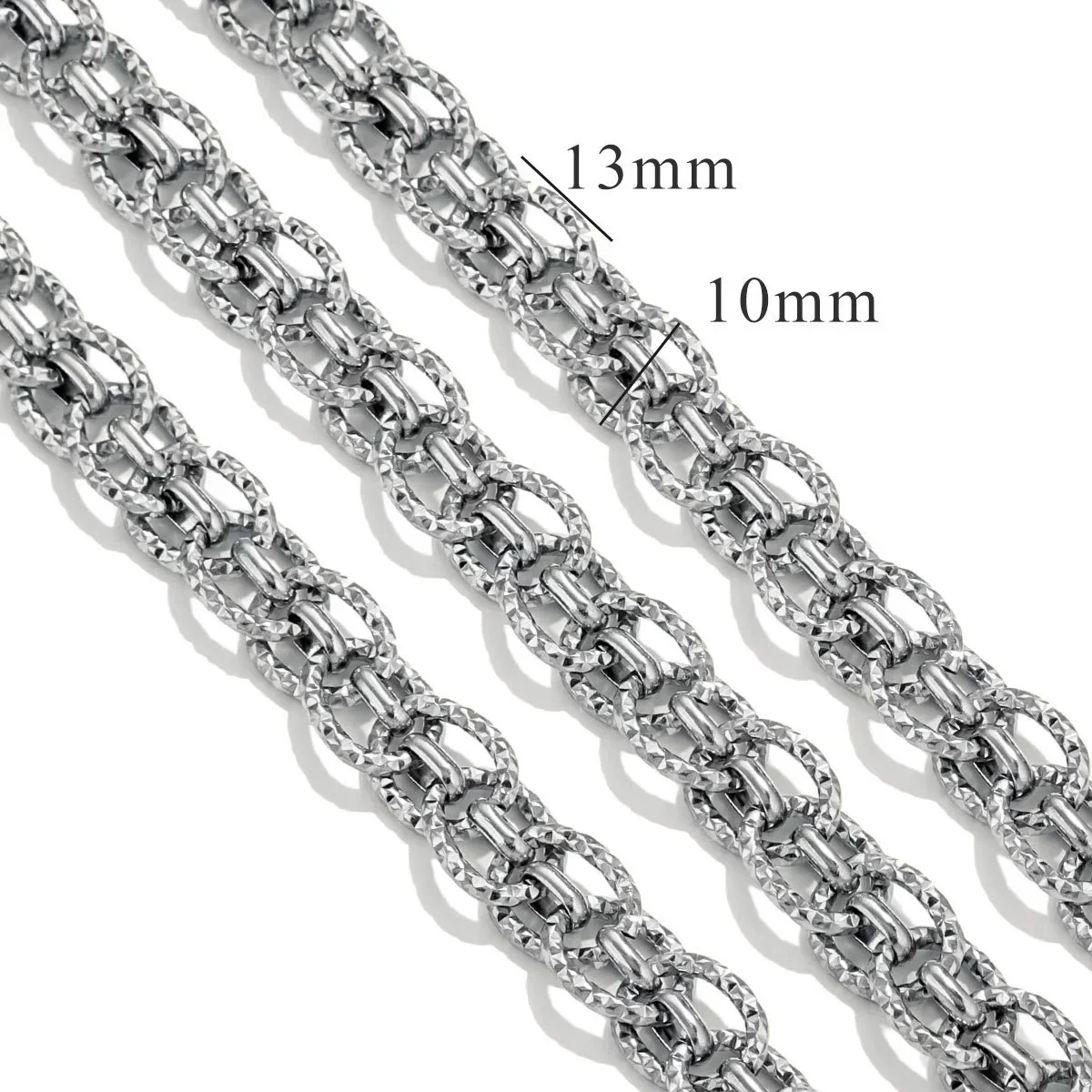 Stainless Steel Hiphop Multistyle Electroplated Return Pattern Necklace - Image 12