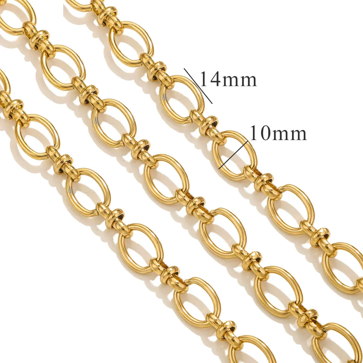 Stainless Steel Hiphop Multistyle Electroplated Return Pattern Necklace - Image 17