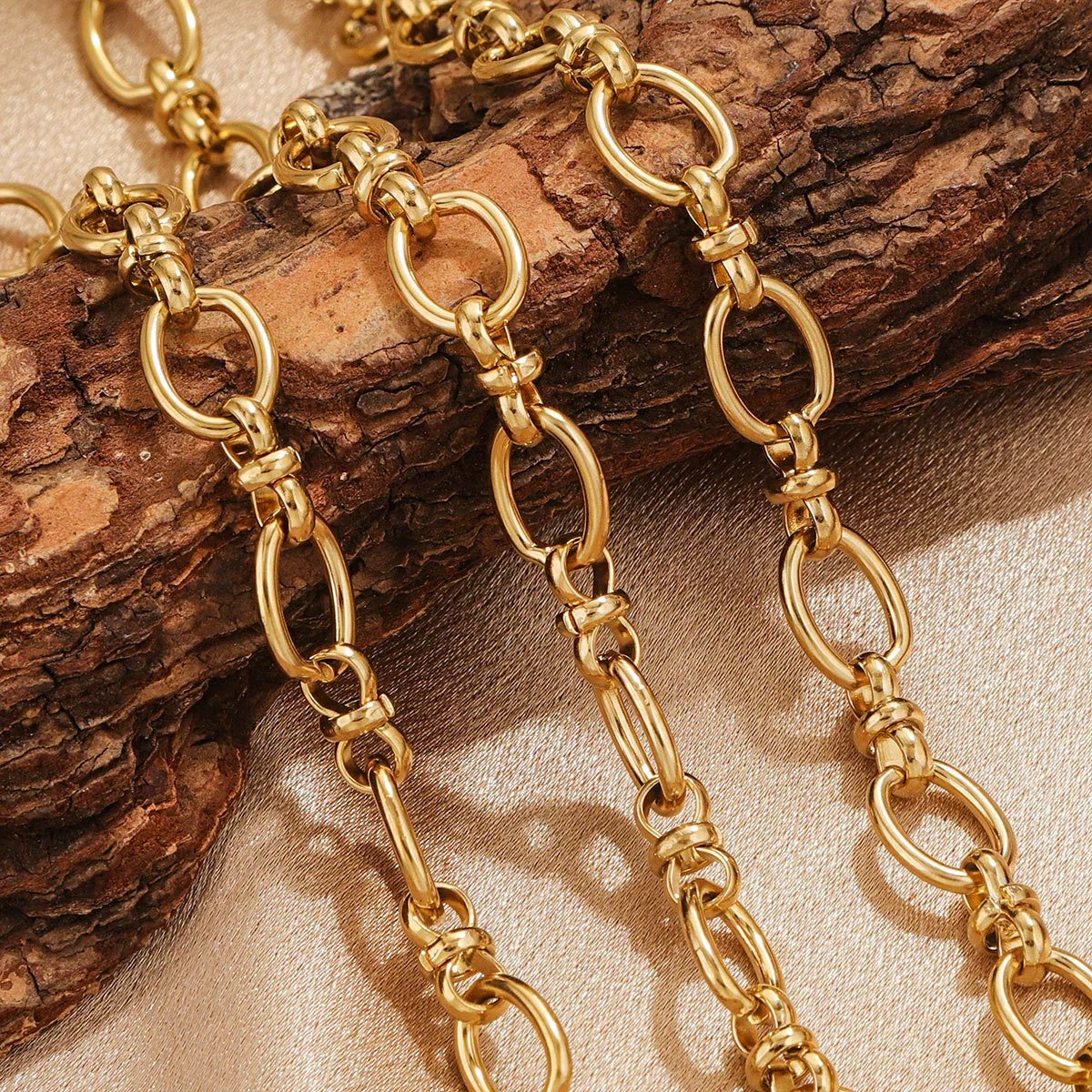 Stainless Steel Hiphop Multistyle Electroplated Return Pattern Necklace - Image 4