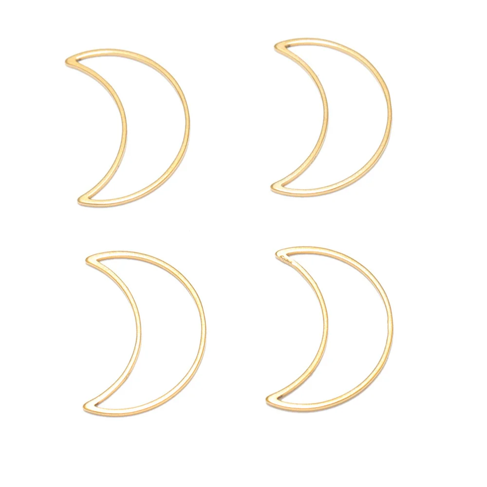 Stainless Steel Hiphop Punk Style Star And Moon Hollow Pendant Jewelry Accessory With Electroplating