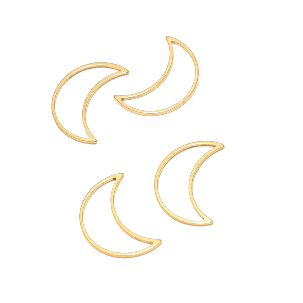 Stainless Steel Hiphop Punk Style Star And Moon Hollow Pendant Jewelry Accessory With Electroplating - Image 5