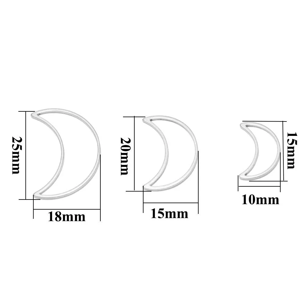 Stainless Steel Hiphop Punk Style Star And Moon Hollow Pendant Jewelry Accessory With Electroplating - Image 6