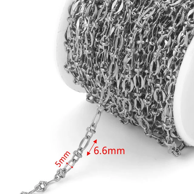 Stainless Steel Hiphop Style Oval Cuban Chain With Totem Pattern Electroplated Handmade Jewelry Making Accessories For Necklace And Bracelet - Image 11