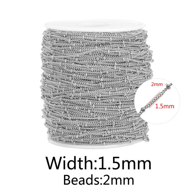 Stainless Steel Hiphop Style Totem Pattern Bead Chain Jewelry Making Supplies For Anklet Necklace Bracelet With Electroplating - Image 7